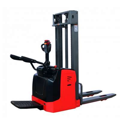 Full electric Pallet stacker with a rated load of 2000kg and 4.5 meters max height