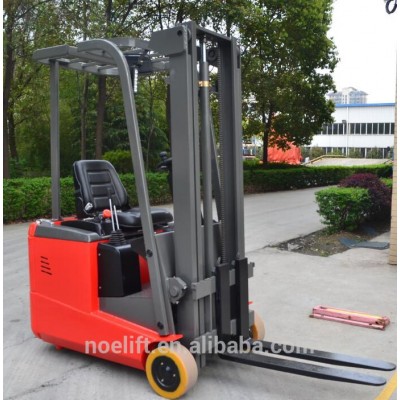 24V/480Ah battery powered 1.5ton three wheels electric forklift with smallest turning radius