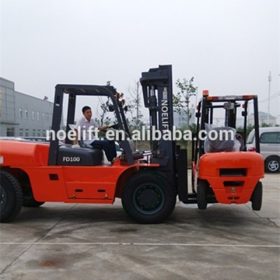 10 tons diesel forklift with toyota technology noelift cpcd100 or FD100