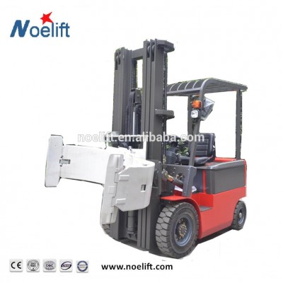 portable generator electric forklift truck 4 wheel electric forklift truck with paper roll clamp